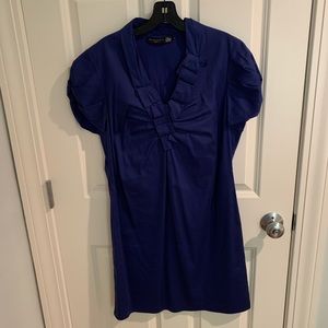 Elie Tahari by Saks Fifth Avenue Blue Ruffle Dress